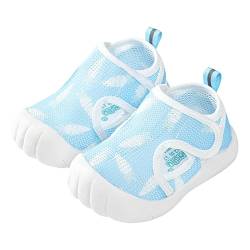 HSD Kleinkind-Sandalen für Mädchen, Baby-Neugeborene, Sommer-Sneaker, niedliche atmungsaktive Netz-Rutsch-Design, Wandersandalen Badesandalen (A1-Blue, 21 Infant) von HSD