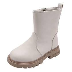 HSD Scrub Boots für Mädchen, wasserdicht, kurze Stiefel aus, rutschfeste, atmungsaktive Stiefel in Nude Winterstiefel Silber (Beige, 35 Big Kids) von HSD