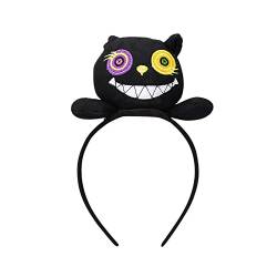 Halloween Cartoon Muster Kürbis Stirnband Stirnband Teufel Cosplay Stirnband Ohrenschützer Für Herren (A, One Size) von HSD