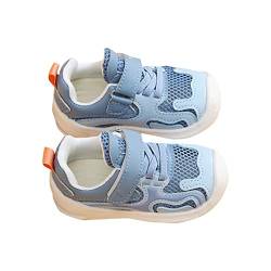 Kleinkind Mädchen Turnschuhe Mädchen Weiche Sohle Casual Schuhe Frühling Sommer Baby Ausgehöhlte Mesh Oberfläche Funktion Schuhe Jungen Wanderschuhe Mädchen Schuhe Hohe Sneaker (Blue, 21 Infant) von HSD