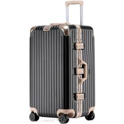HSHTTKL Koffer Gepäck-Hartschale mit Aluminiumrahmen, Koffer mit breitem Griff, Spinnerräder, TSA-Schloss, Koffer, aufgegebenes Gepäck Neu Taschen von HSHTTKL