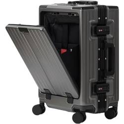 HSHTTKL Koffer Gepäck-Koffer mit Frontöffnung, druckfester und sturzsicherer Stoßdämpfer-Koffer mit USB-Ladeanschluss Neu Taschen von HSHTTKL