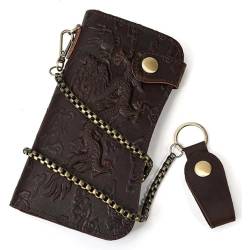 Portemonnaie Anti-Diebstahl-Lange Brieftasche, Retro-Münzbeutel, großes Fassungsvermögen, klassisches Vintage-Design, Münzgeldbörse, Multi-Kartenhalter Kompakt von HSHTTKL