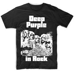 Deep Purple In Rock T Shirt Graphic Top Tee Camiseta Short-Sleeve Men T-Shirt Black L von HSNS