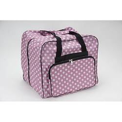 Over-Coverlock Tasche XL (rosa/weiß gepunktet) - 44 x 37 x 41 cm (B x H x T) von HTL