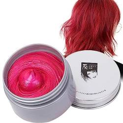 Das Natürliche Einmal haarwachs Unisex Temporäre Haarfarbe Wachs Einmal Mit Sauberem Wasser für Partys Cosplay Halloween (rot) von HTRUIYATY