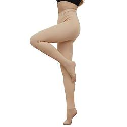 HTTOAR Damen Thermo Leggins, Winter Leggings Verdickte Stretchstrumpfhose aus Samt mit hoher Taille, Europäische Größe 32-38 (Nackt-1) von HTTOAR