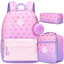 HTgroce Schulrucksack Rucksack Freizeitrucksack Daypacks Backpack für Mädchen & Kinder mit der Großen Kapazität Schulranzen Mädchen von HTgroce
