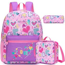 HTgroce Schulrucksack Rucksack Freizeitrucksack Daypacks Backpack für Mädchen & Kinder mit der Großen Kapazität kinderrucksack mädchen 7 jahre von HTgroce