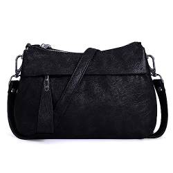 HUA ANGEL Mittelgroß Handtasche Damen UmhäNgetasche Echt Leder Mit Mehreren Fächer Für Handy Und Portmonee Elegant Schultertasche FüR Unterwegs Hochzeit Arbeits Party von HUA ANGEL