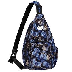 HUA ANGEL Stylisch Brusttasche Crossbody Bag Leichter Rucksack Damen Heren Wasserdicht Sling Bag Brusttasche UmhäNgetasche Mit Flaschenfach FüR Reisen Sportlich Wandern von HUA ANGEL