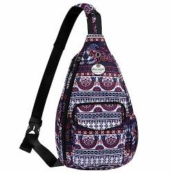 HUA ANGEL Stylisch Brusttasche Crossbody Bag Leichter Rucksack Damen Heren Wasserdicht Sling Bag Brusttasche UmhäNgetasche Mit Flaschenfach FüR Reisen Sportlich Wandern von HUA ANGEL