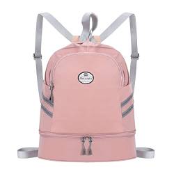 HUA ANGEL Wasserdicht Turnbeutel Kordelzug Rucksack Sporttasche Groß Rucksack Kordelzug Tagesrucksack mit Schuhfach für Damen Herren Alltag Outdoor Freizeit Yoga Schule Strand Schwimmen Wandern von HUA ANGEL