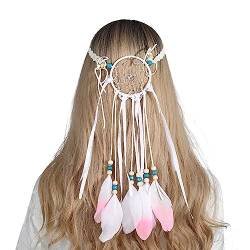 HUANIZI Böhmisches Feder-Haarband für 55–60 cm Kopfumfang, für Kinder und Mädchen, Geburtstagsgeschenk von HUANIZI