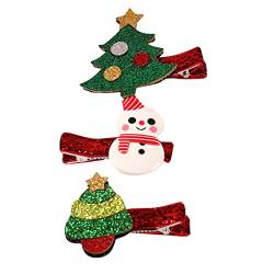 Drei Weihnachten Kinder Kopfschmuck niedlichen Urlaub Haarspange Santa Haarspange Baby Kopfschmuck Clip Set Haarschmuck Banane von HUANLE