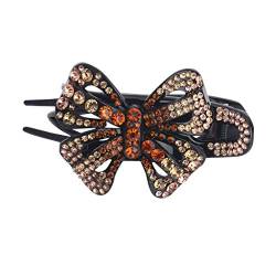 Strass Schmetterling Haarclip flexibel langlebig Design Frauen Haare Schablonen-Klammer Modekopfband von HUANLE