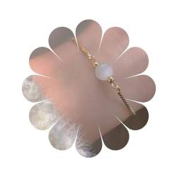 HUANMAYE Gold Opal Armband Verstellbares Armband Lange Quasten Zirkon Anhänger Quasten Einfache Niedliche Armbänder Glücksbringer von HUANMAYE