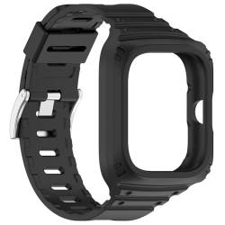 HUAOLAWQ 2-in-1-Gehäuse für Redmi Watch 4 + Armband, Silikon-Smartwatch-Schutzhülle und Armband, schweißfestes Uhrenarmband + Schutzhülle, Uhrenzubehör von HUAOLAWQ