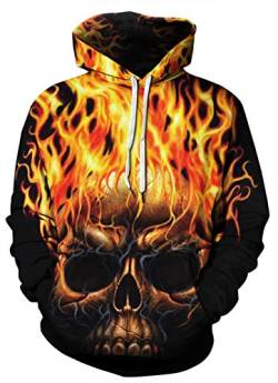 HUASON Unisex 3D Druck Hoodie Halloween Stil Neuheit Kapuzenpullover Langarm Sweatshirt Kapuzenjacke Mit Taschen S-5XL(M) von HUASON