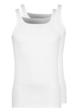 HUBER Herren Achselshirt 2er Pack Unterhemd, Weiß (Weiss 0500), Large (Herstellergröße: L) von HUBER