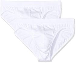 HUBER Herren Huber Herren Brasil 2er Pack Slip, Weiß (Weiss 0500), XL EU von HUBER