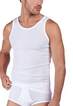 Huber Herren de Luxe Achselshirt Unterhemd, (Weiss 0500), Large (Herstellergröße: L) von HUBER