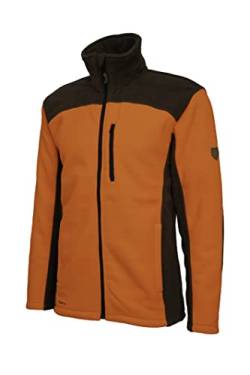 HUBERTUS Herren Jagd Fleecejacke 2-Farbig Oliv Signalorange (4XL) von HUBERTUS