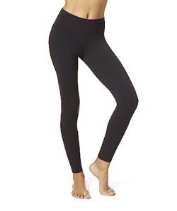 Damen-Leggings aus Ultra-Baumwolle mit breitem Bund von HUE | Modische Leggings, Black, XL von HUE