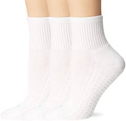 HUE Damen Air Sport 3 Paar Mini Crew Lässige Socken, Weiss/opulenter Garten, Einheitsgröße (3er Pack) von HUE