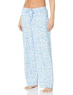 HUE Damen Bedruckte Strick-Pyjama-Schlafhose Pyjamaunterteile, Bella Blue Animal Shadow, 2X von HUE