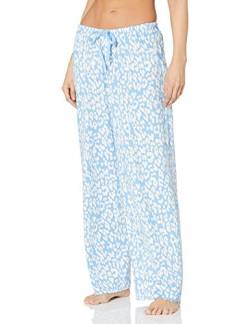 HUE Damen Bedruckte Strick-Pyjama-Schlafhose Pyjamaunterteile, Bella Blue Animal Shadow, X-Groß von HUE