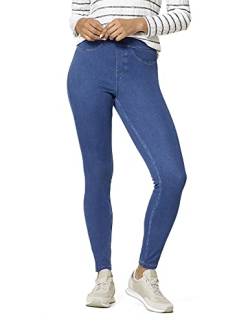 HUE Damen Curvy Fit Essential Denim Leggings Strumpfwaren, Mittlerer Waschung, X-Groß von HUE