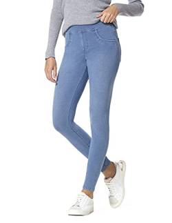 HUE Damen Game-Changing Denim High Rise Leggings Strumpfwaren, Klassische Lichtwäsche, S von HUE