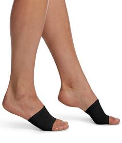 HUE Damen Open Toe Slide Sandal Liner Sock, 2 Pair Pack Unterziehsocken, schwarz, Einheitsgröße von HUE