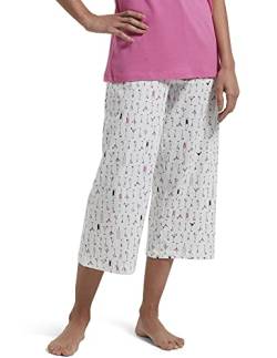 HUE Damen Printed Knit Capri Pajama Sleep Pant Pyjamahose, White Dwink, 3X Mehr von HUE