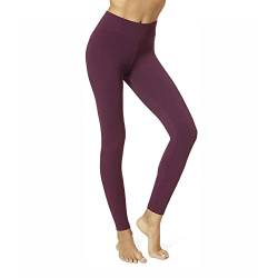 HUE Damen Ultra breitem Bund, volle und Capri-Länge Leggings, Schwarz (Black Cherry), M von HUE