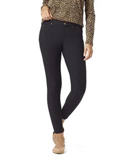 HUE Damen Ultraweiche Fleece gefüttert Denim Leggings | Warm Modische Leggings, Black, S von HUE