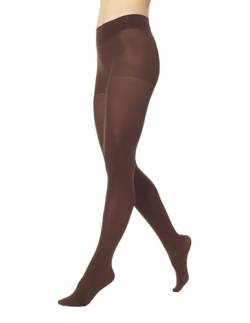 HUE womensSuper Opaque Tights With Control Top Tights - Brown - Large von HUE