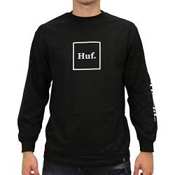 HUF Herren Domestic Ls Tee T-Shirt, schwarz, Mittel von HUF