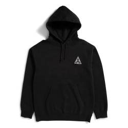 HUF Set Triple Triangle Pullover Hoodie - Bequemes Sweatshirt aus Baumwollmischung, Schwarz, X-Large von HUF