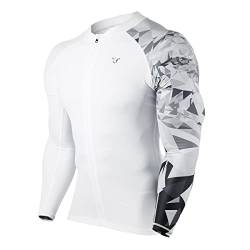 HUGE SPORTS Herren Badeshirts Langarm Reißverschluss Rashguard UPF 50+ Sonnenschutz Schnell trocknend, Adler, M von HUGE SPORTS