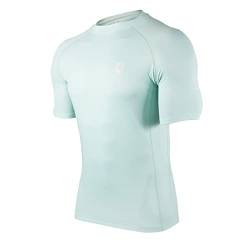 HUGE SPORTS Herren Kurzarm T-Shirt Schnelltrocknend Atmungsaktiv Sonnenschutz Sommer Sportshirt für Männer Grün L von HUGE SPORTS