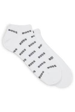 BOSS Herren 2P AS Allover CC Zweier-Pack knöchellange Socken mit Branding Weiß 43-46 von HUGO BOSS