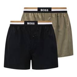 BOSS Herren 2P Boxer Shorts EW Pyjama Pant, Light/Pastel Green336, L (2er Pack) von HUGO BOSS