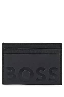 BOSS Herren Big BB S Card Kartenetui aus genarbtem Leder mit Logo-Prägung Schwarz Stck von HUGO BOSS