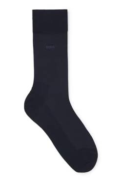 BOSS Herren George RS Uni MC Mittelhohe Logo-Socken aus ägyptischer Baumwolle mit merzerisiertem Finish Dunkelblau 43-44 von HUGO BOSS