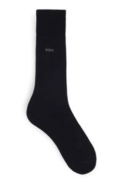 BOSS Herren George RS Uni MC Mittelhohe Logo-Socken aus ägyptischer Baumwolle mit merzerisiertem Finish Schwarz 39-40 von HUGO BOSS