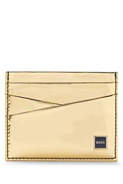 BOSS Herren Holiday GLB S Card g Kartenetui in Metallic-Optik mit Logo-Detail Gold Stck von HUGO BOSS