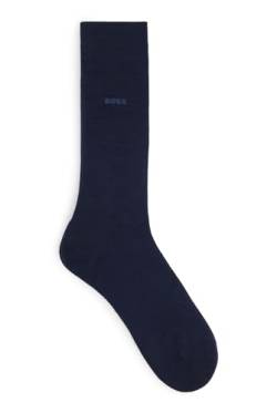 BOSS Herren John RS Uni WO Mittelhohe Logo-Socken aus Woll-Mix Dunkelblau 47-50 von HUGO BOSS