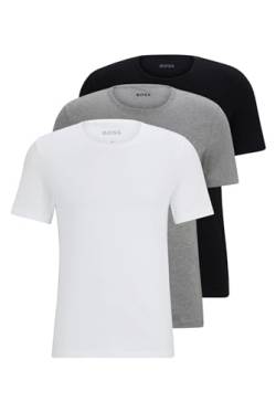 BOSS Herren Rn 3p Co T-Shirt, -999 Black/White/Grey, M EU von HUGO BOSS